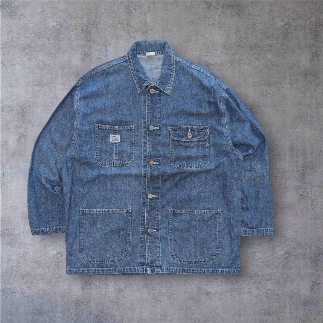 【m19】OLD GAP デニムカバーオール 80s〜90s 希少モデル L