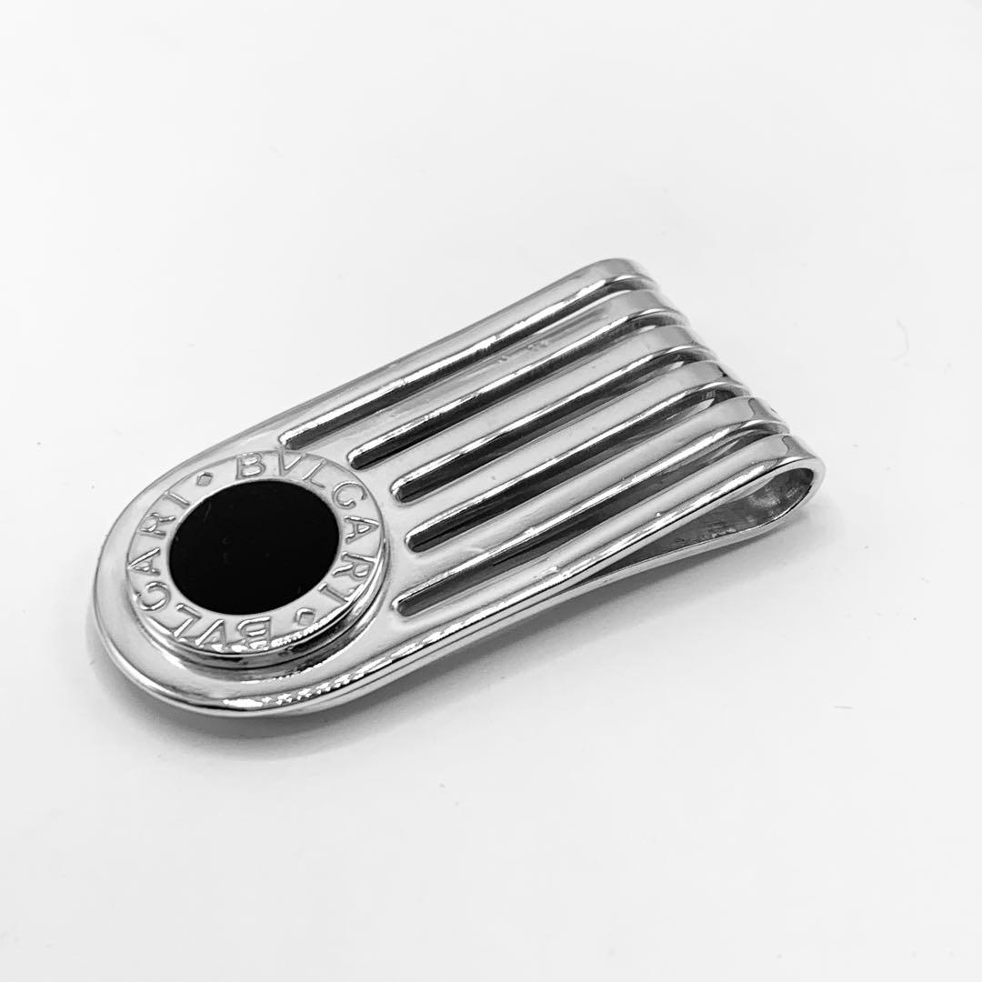 【美品】BVLGARI ブルガリ マネークリップ　925 オニキス