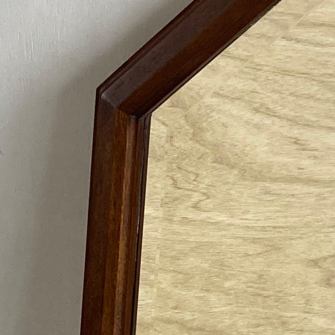 マルニ maruni 木製 壁掛け鏡 ウォールミラー 8角