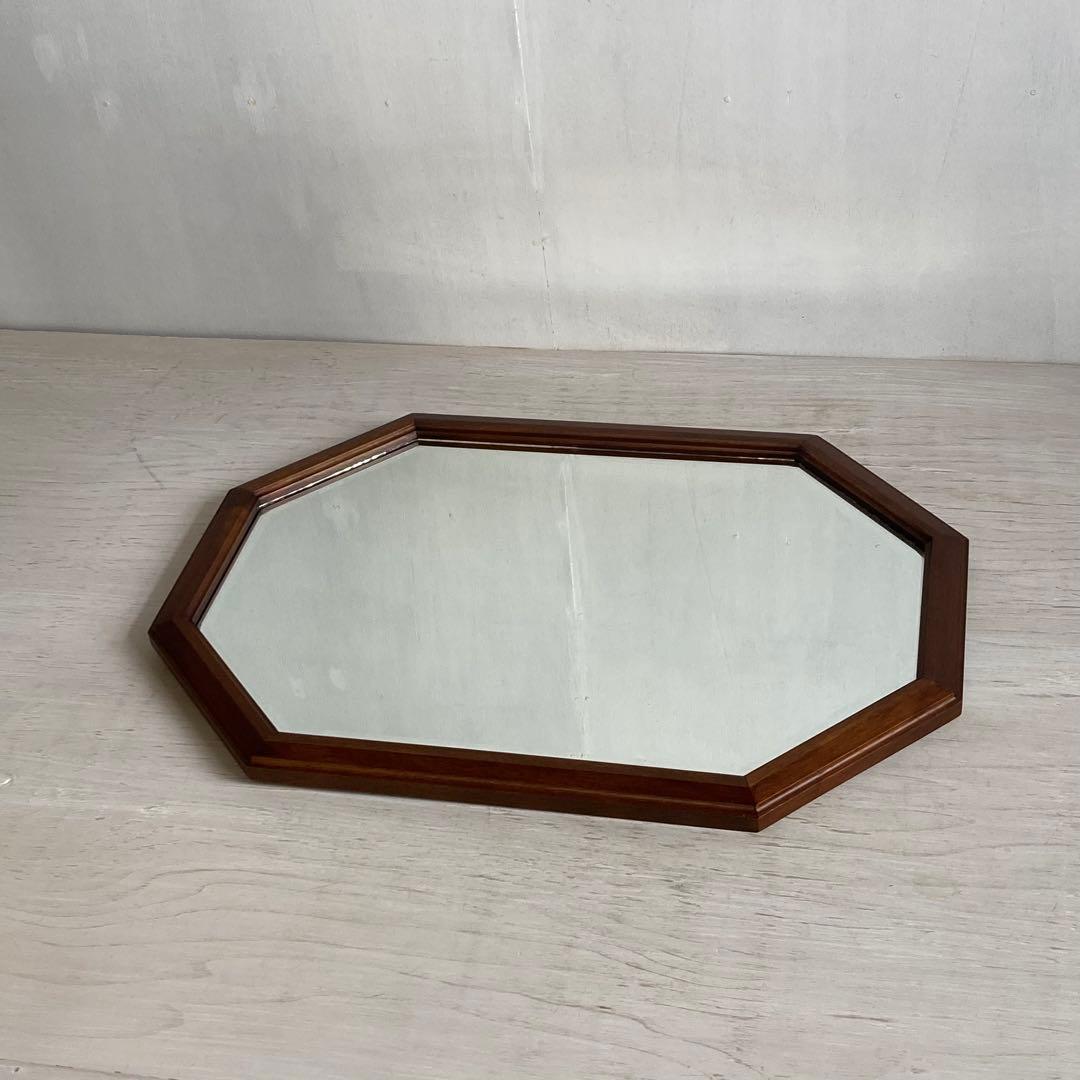 マルニ maruni 木製 壁掛け鏡 ウォールミラー 8角