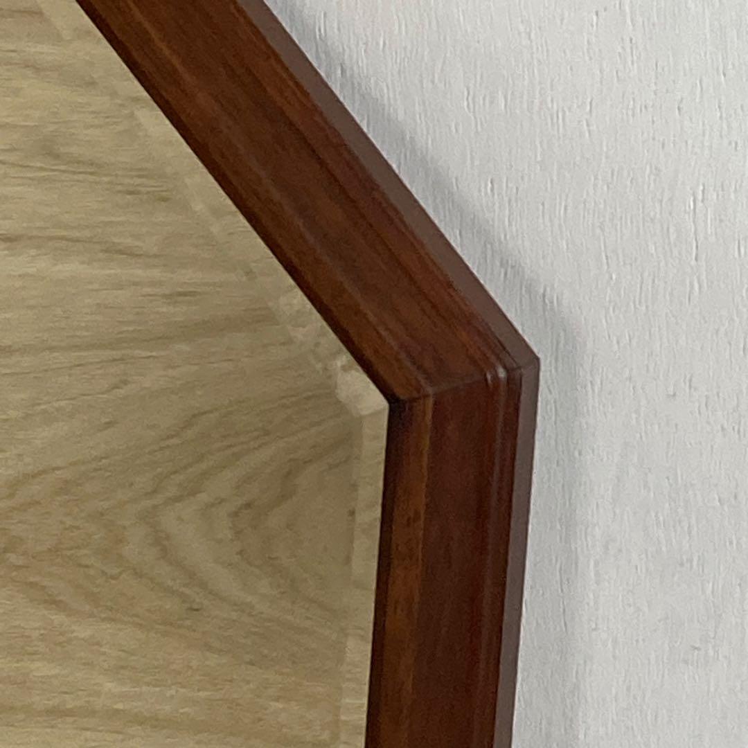 マルニ maruni 木製 壁掛け鏡 ウォールミラー 8角