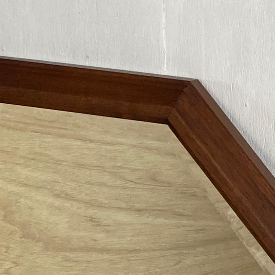 マルニ maruni 木製 壁掛け鏡 ウォールミラー 8角