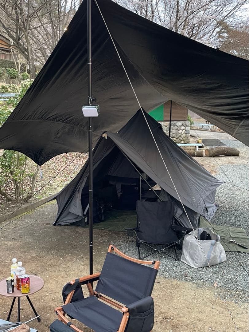 DOD ショウネンテントTC グレー(グランドシート、二又ポールセット)