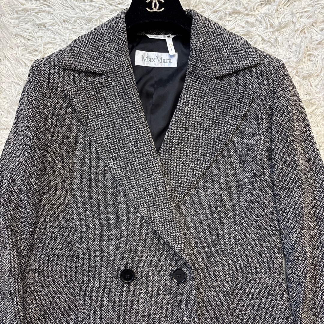 希少☆【マックスマーラ】白タグ　ツイード　ダブルフェイス　スカートスーツ　J38