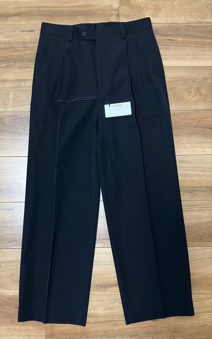オーラリー MAX GABARDINE TWO-TUCK SLACKS AW