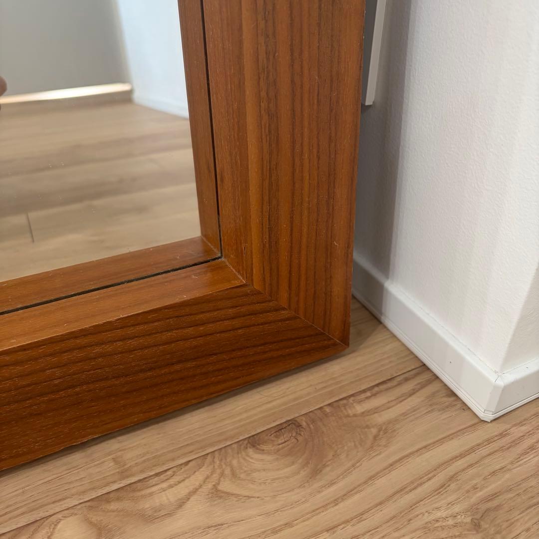 ACTUS 大型 ガラスミラー 全身鏡 姿見鏡 スタンドミラー 木製フレーム 鏡