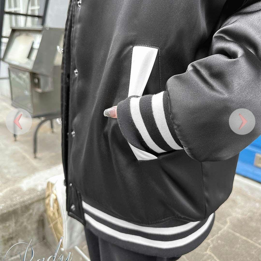 【新品】Rady キラキラ♡ビジューボタン ラインスタジャン