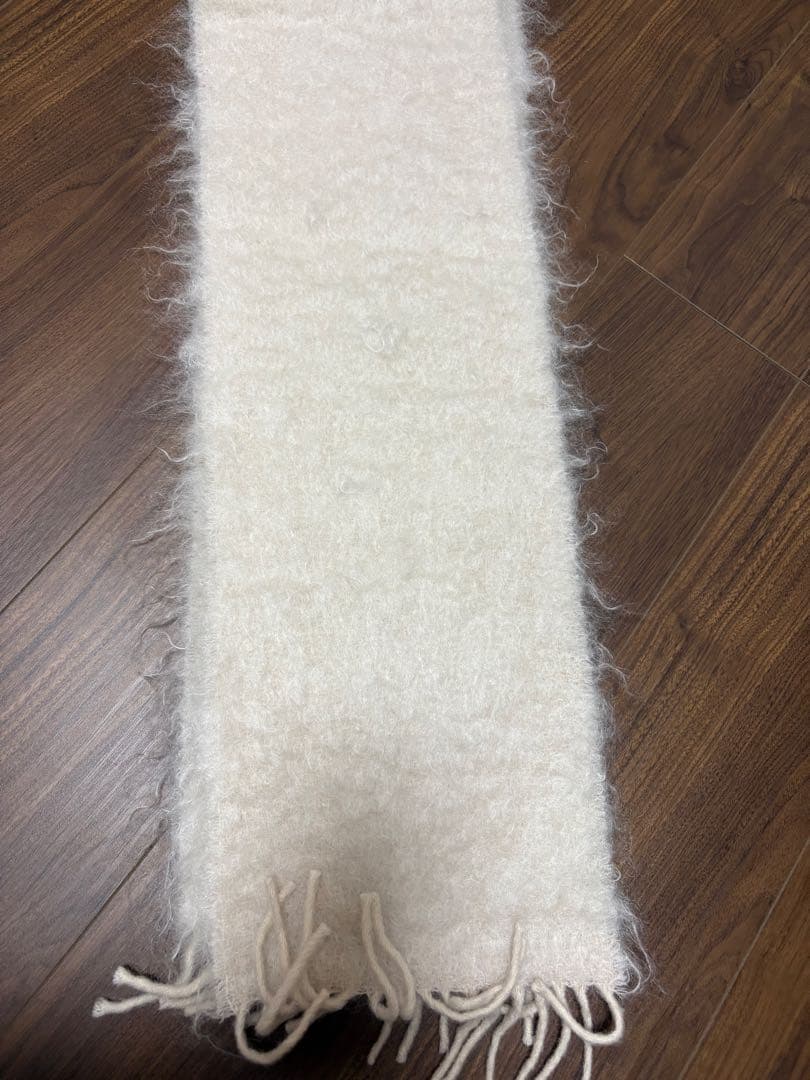 LOEWE モヘアマフラー　ホワイト