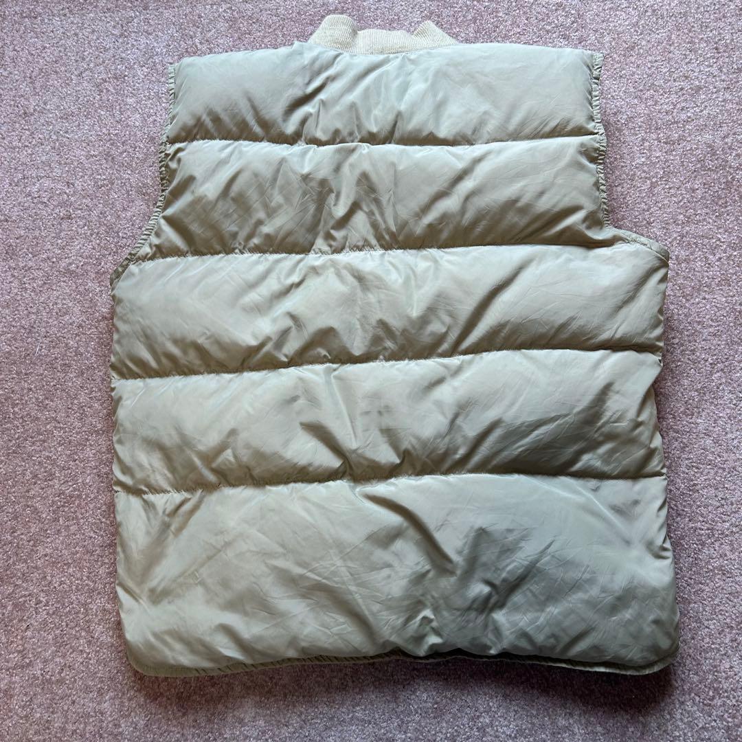 Eddie Bauer ダウンベスト カーキ 黒タグ 80s 短丈