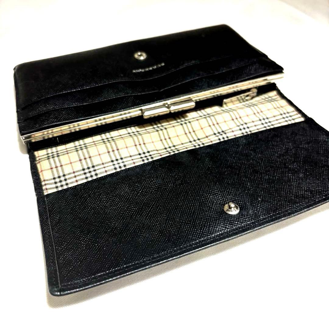 あちょら様　BURBERRY◆バーバリー ◆黒ブラック◆ノバチェック◆長財布