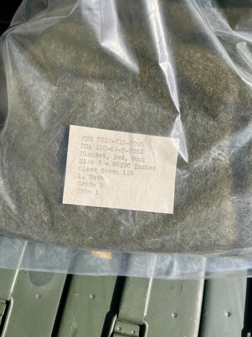 米軍放出未使用US-ARMY MEDICALブランケッ60‘sヴィンテージラスト