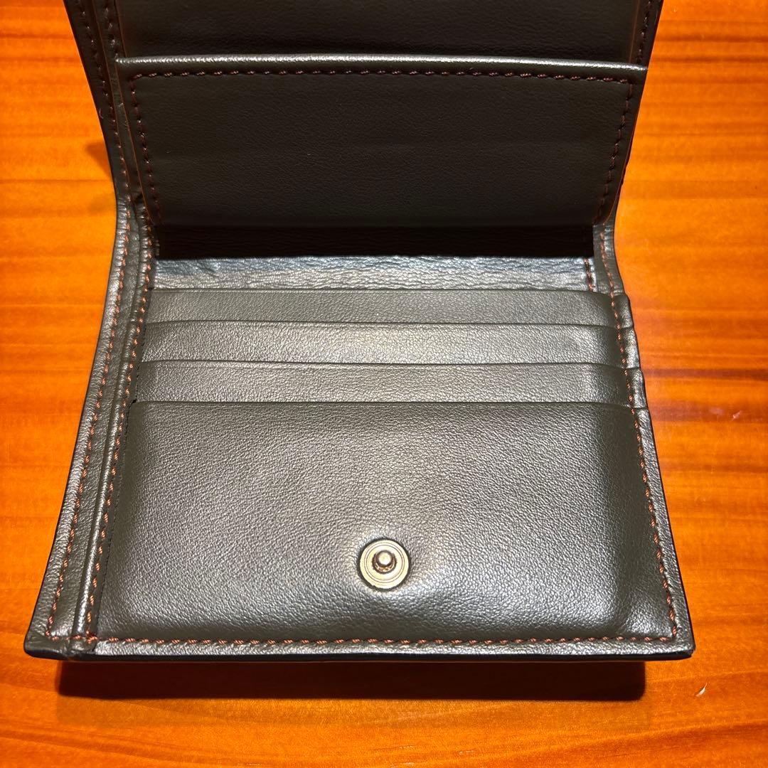 MARNI 二つ折り財布 グリーンレザー