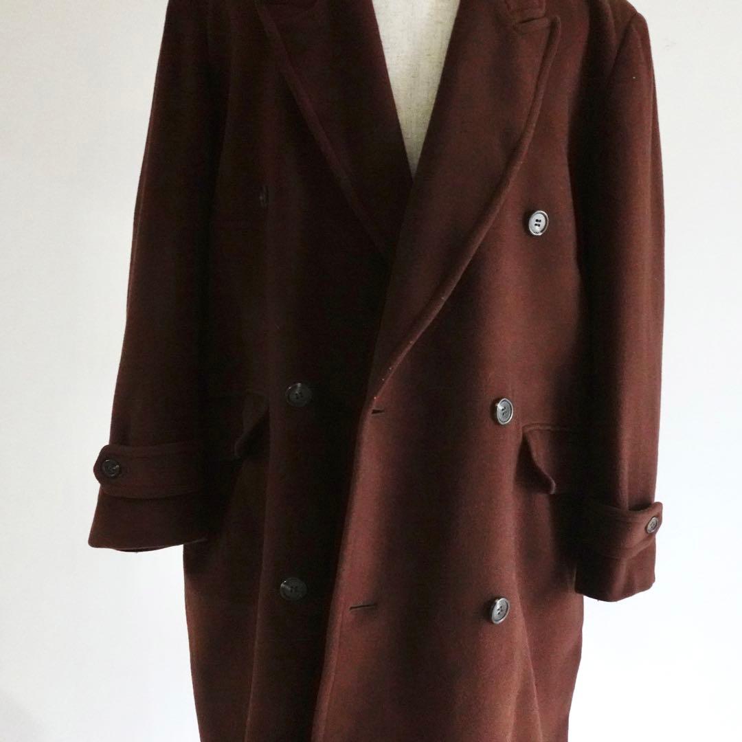 1980s Lanificio カシミアウールダブルチェスターコート　イタリア製