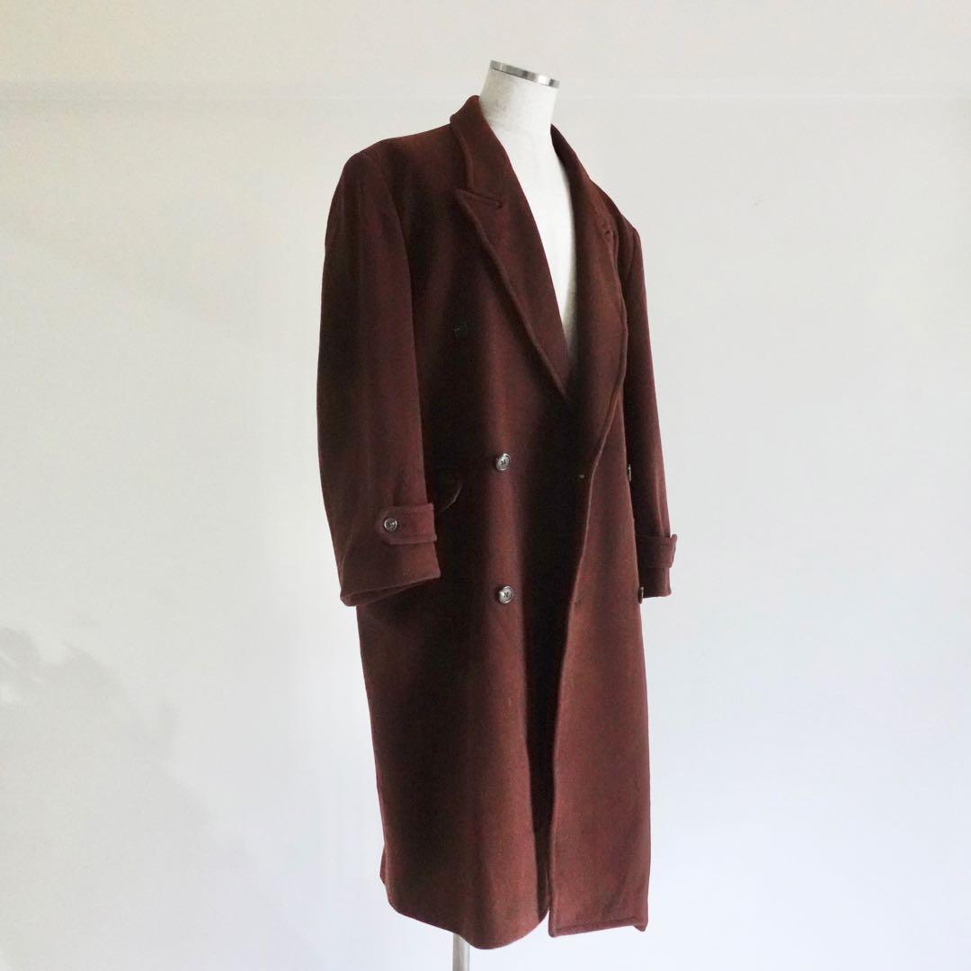 1980s Lanificio カシミアウールダブルチェスターコート　イタリア製