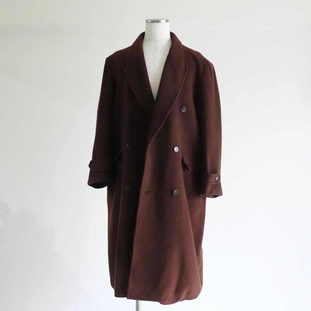 1980s Lanificio カシミアウールダブルチェスターコート　イタリア製