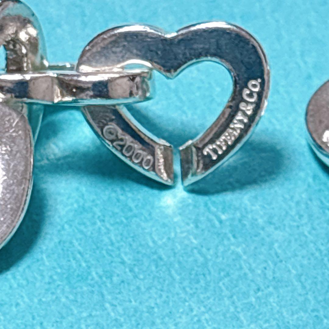 【美品】19.5cmティファニー ハートリンク コンビブレスレット925/750