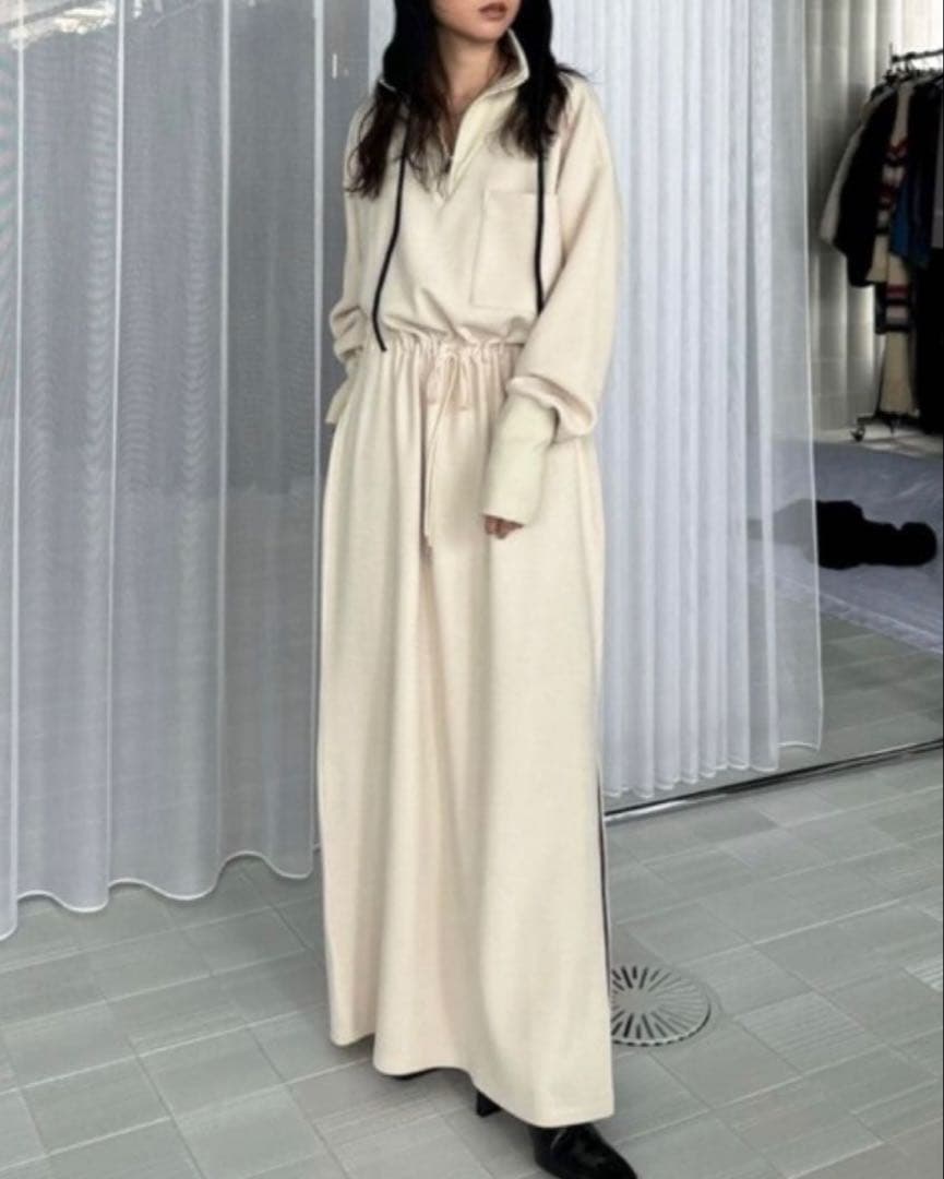 ワンピース Ameri vintage UND HALF ZIP SWEAT DRESS