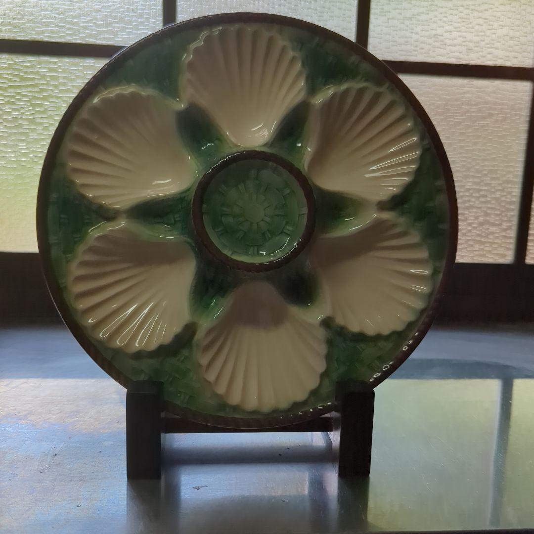 にこ 貝の形を模したオシャレなお皿＆木製皿立て台✨