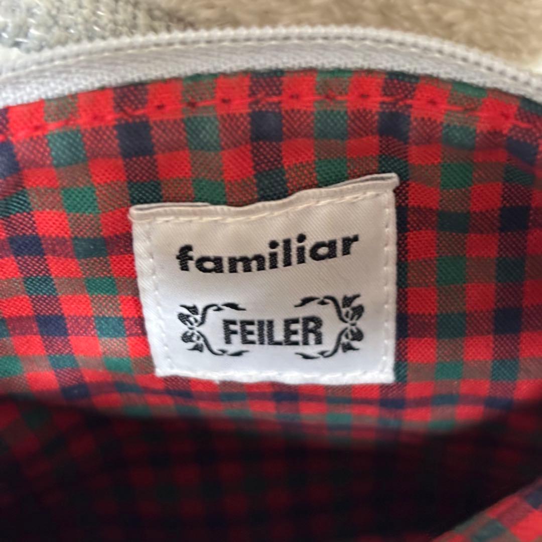 【希少】FEILER × familiar コラボ ショルダーバッグ グレー