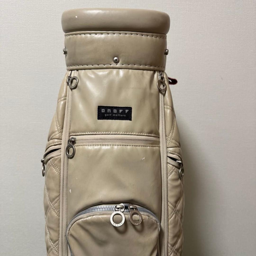 ONOFF オノフ キャディバッグ ゴルフバッグ ソフトタッチ本革調