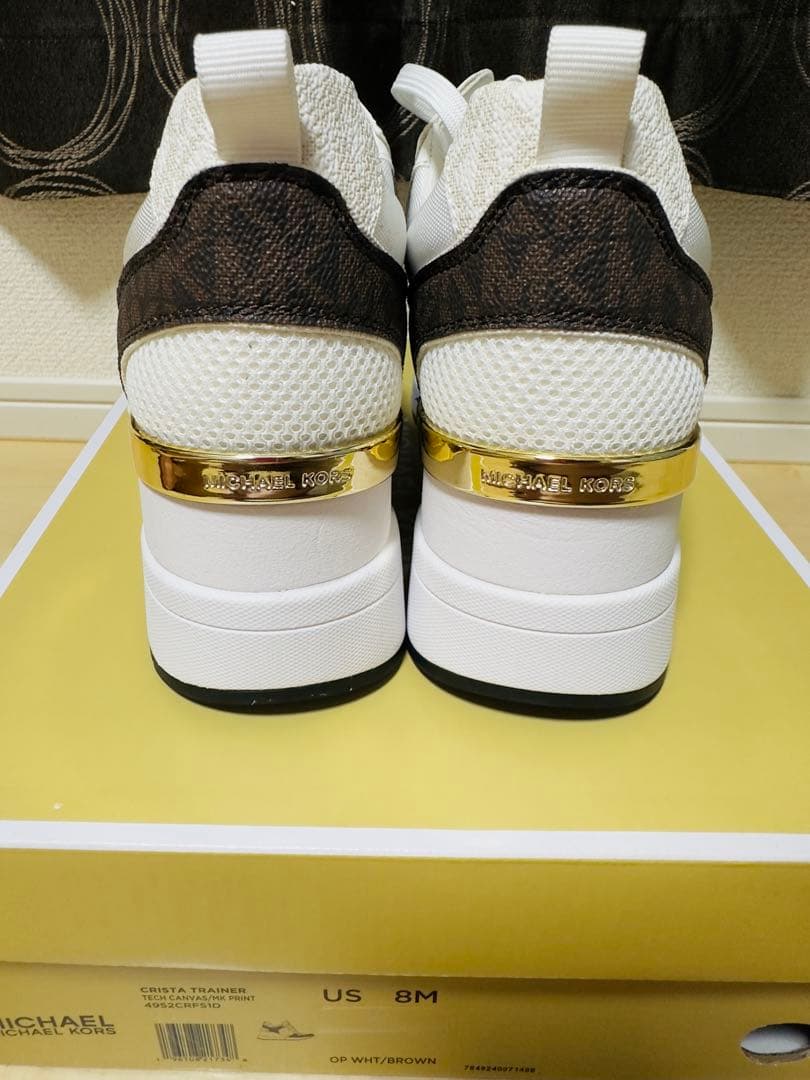 MICHAEL KORS ホワイト/ブラウン スニーカー US 8M
