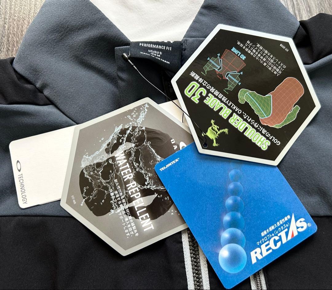 新品 OAKLEY オークリー 立体裁断ゴルフジャケット UPF50 耐久撥水M