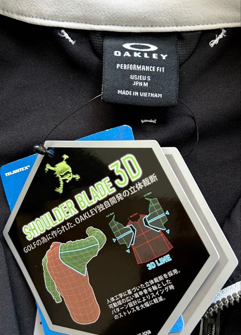 新品 OAKLEY オークリー 立体裁断ゴルフジャケット UPF50 耐久撥水M