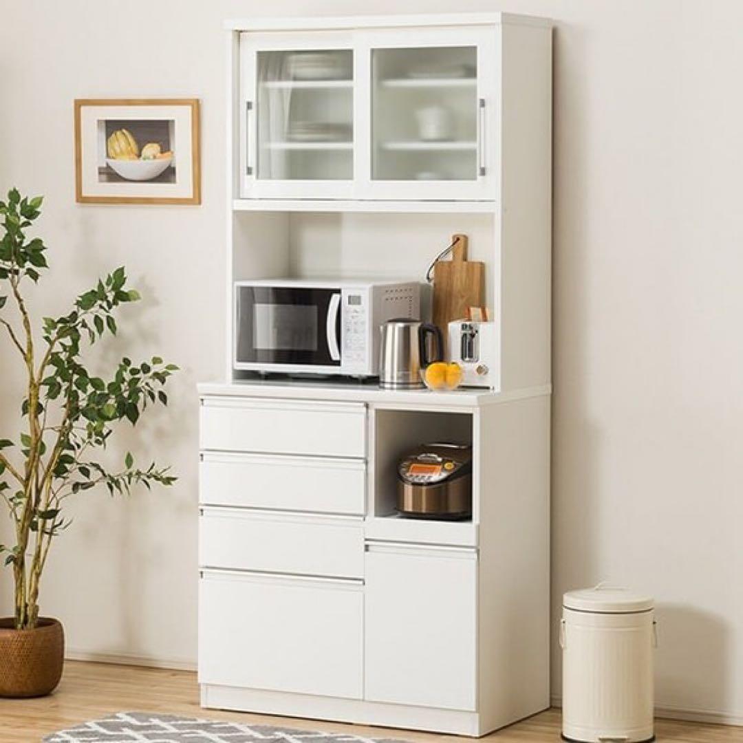 ケイティ【送料込み】ニトリ　キッチンボード　カップボード　食器棚