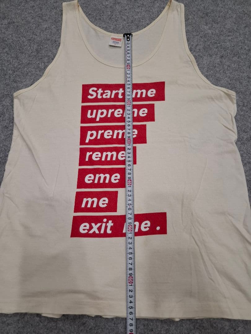 シュプリーム　タンクトップ　 ナチュラル　クリーム　XL