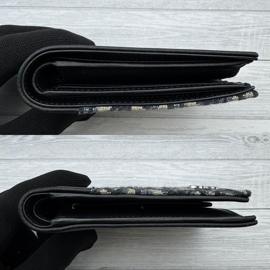 【未使用級】ディオール 二つ折り財布　サドル オブリーク トロッター ジャガード