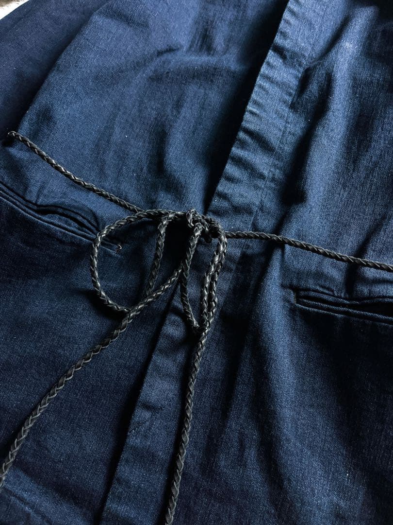 【45R】45rpm コットン混 インディゴカバーオール レザーベルト 1