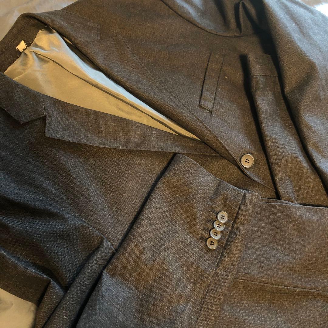 MARCEL LASSANCEマルセルラサンスヘリンボーンスーツグレー52