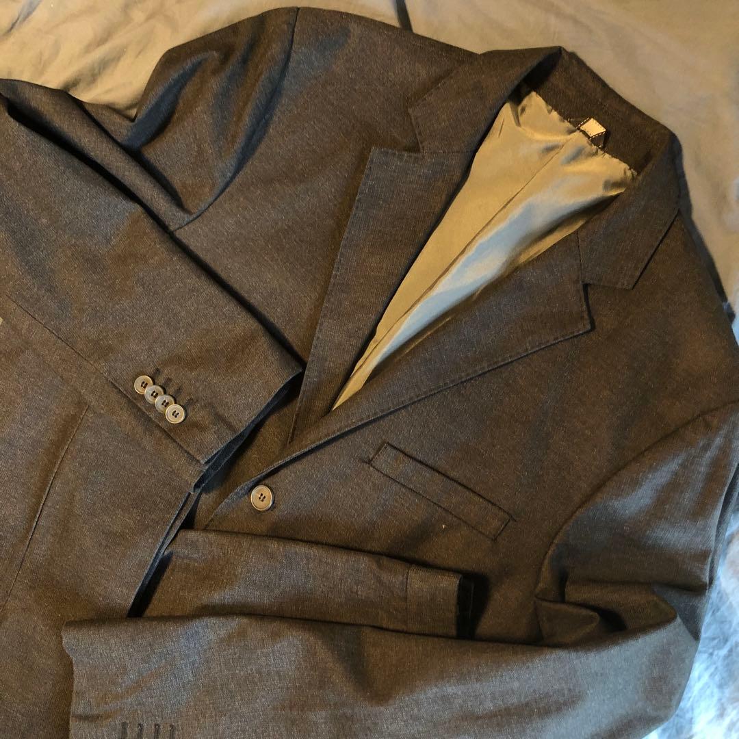 MARCEL LASSANCEマルセルラサンスヘリンボーンスーツグレー52