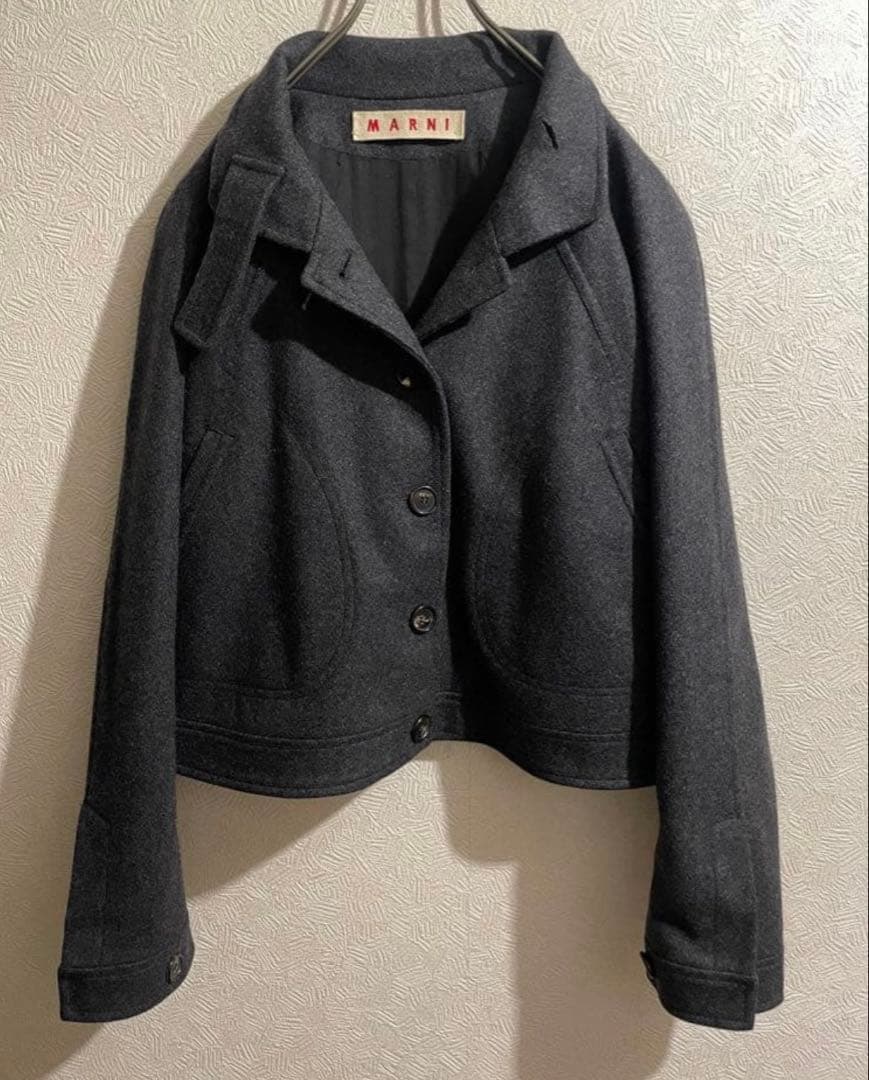 イタリア製 MARNI フレア ショート ジャケット / マルニ ウール
