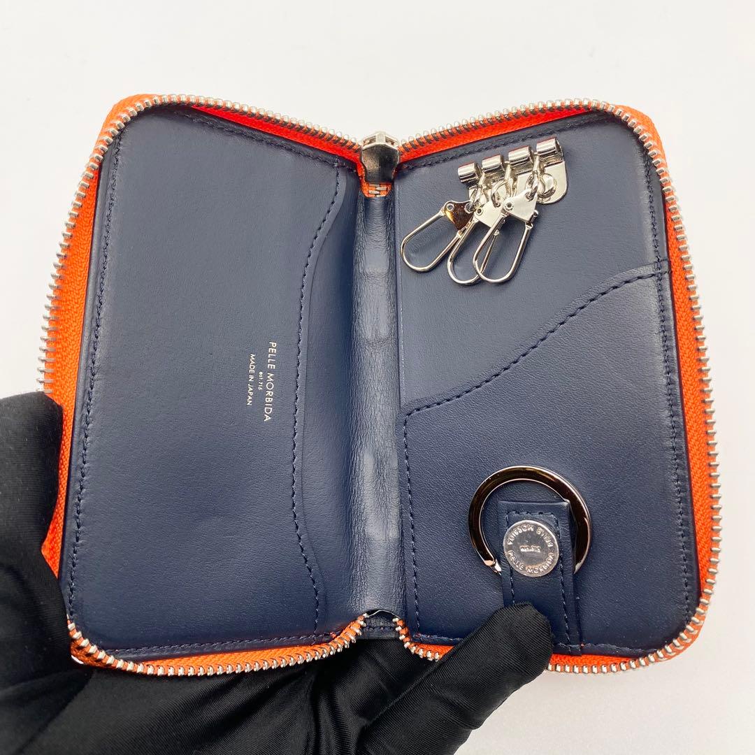 【未使用】PELLE MORBIDA・ペッレモルビダ・キーケース・オレンジ