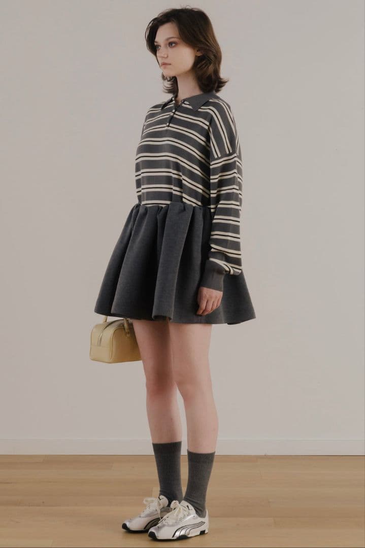 THE TOE Alster Skirt gray Mサイズ