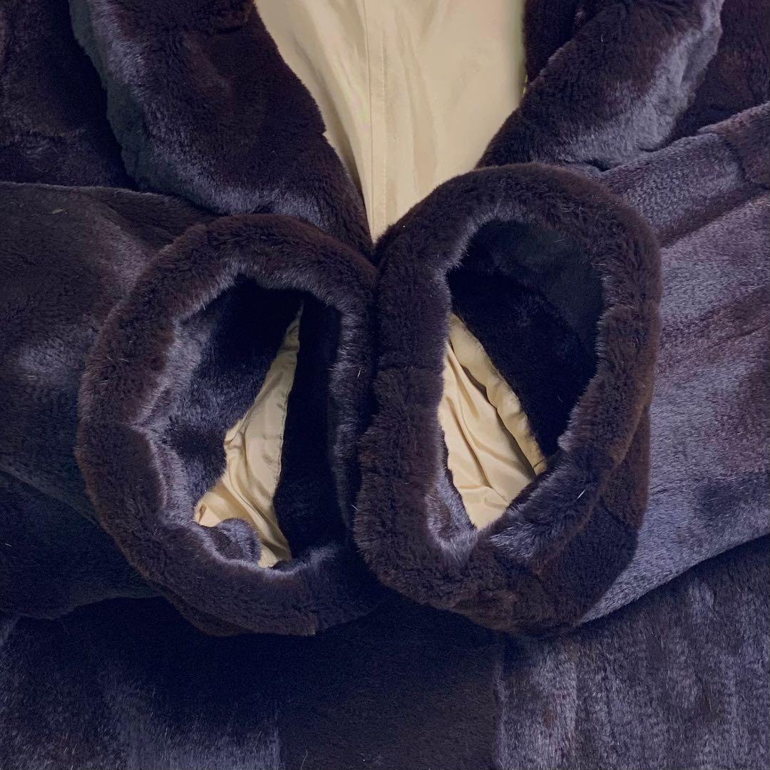 EMBA ミンク　シルク　リバーシブル　毛皮　ファーコート