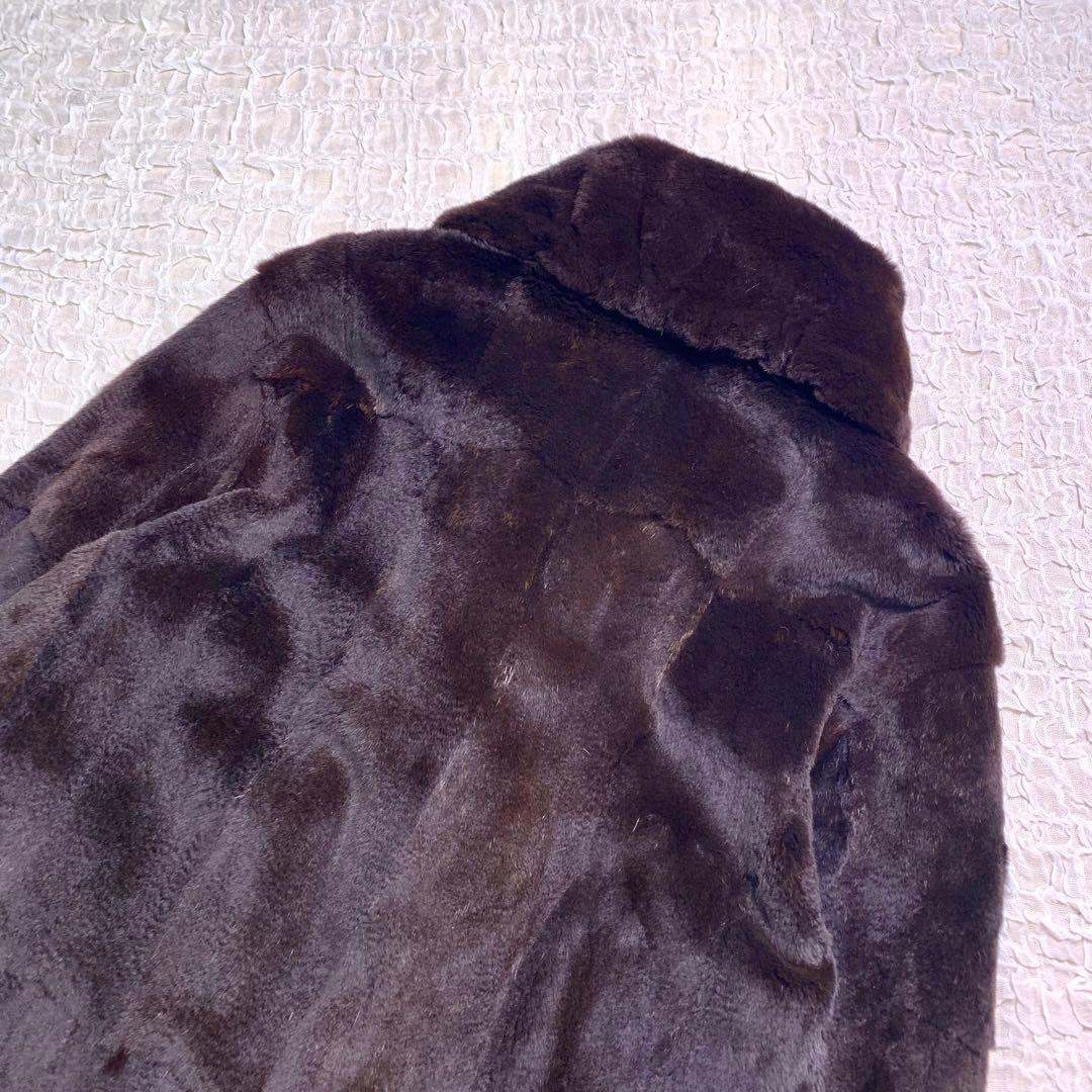 EMBA ミンク　シルク　リバーシブル　毛皮　ファーコート