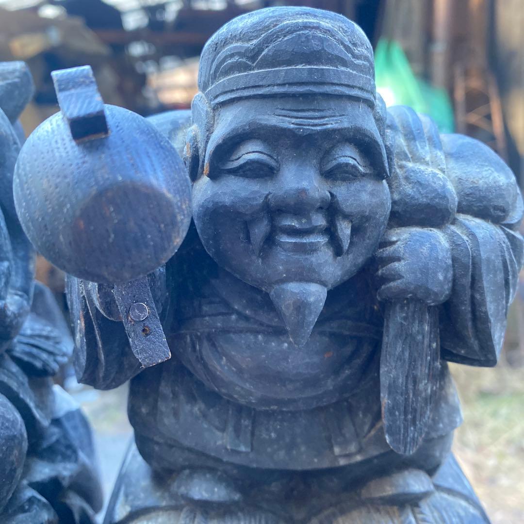 江戸期・祀り福神「恵比寿・大黒天」民衆信仰・財運福徳・邪気祓い・二神一対彫り