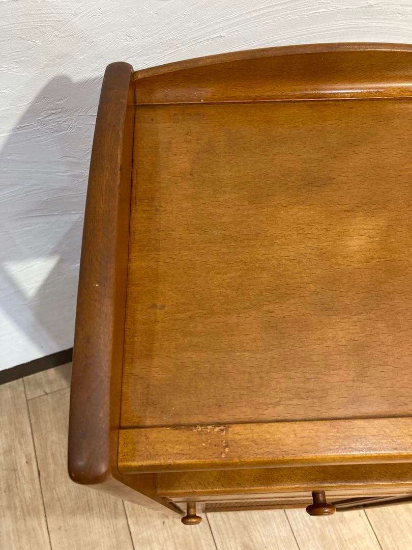 オールドカリモク　木製　棚　キャビネット　引き出し　アンティーク　レトロ