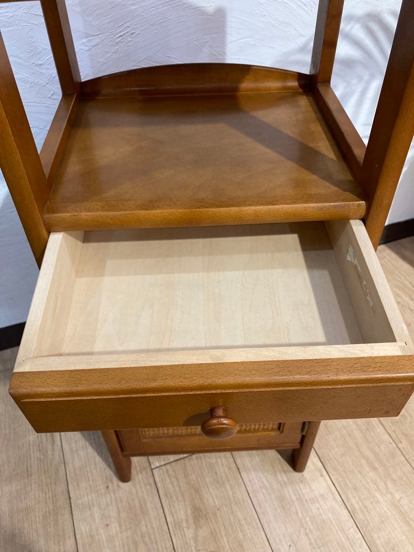 オールドカリモク　木製　棚　キャビネット　引き出し　アンティーク　レトロ