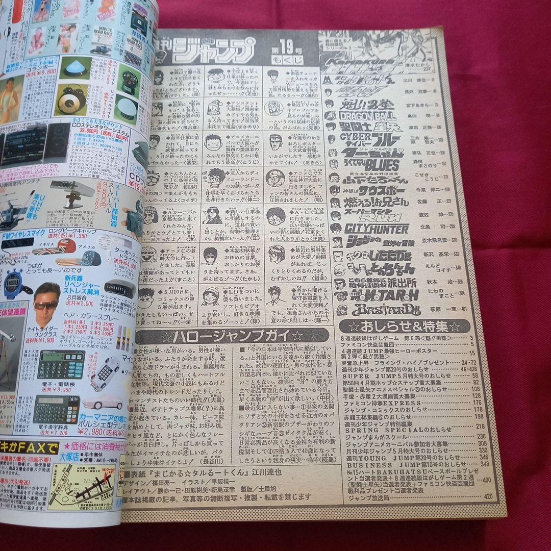 【当時物美品】週刊 少年 ジャンプ 1989年19号 漫画 アニメ