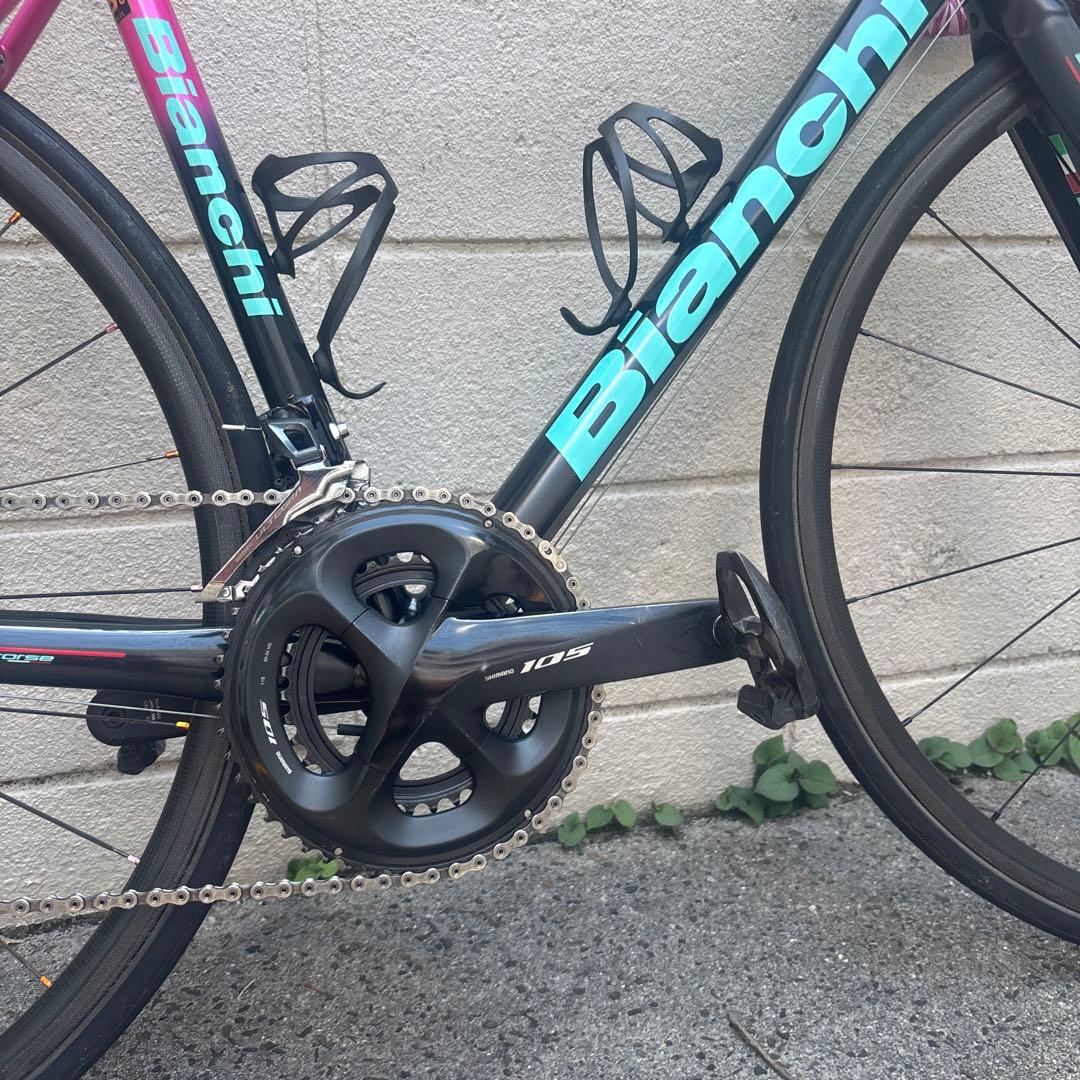 【再値下/軽量】Bianchi FENICE PRO(黒×ピンク) サイズ55