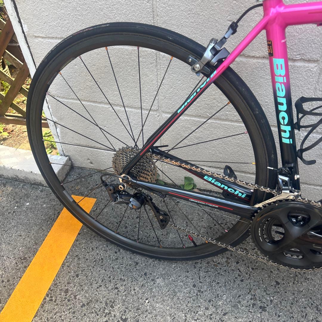 【再値下/軽量】Bianchi FENICE PRO(黒×ピンク) サイズ55