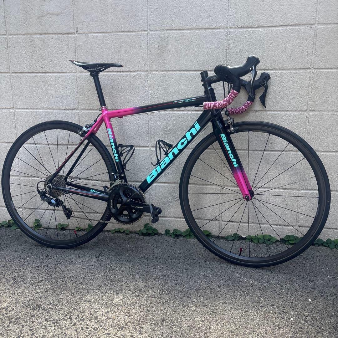 【再値下/軽量】Bianchi FENICE PRO(黒×ピンク) サイズ55