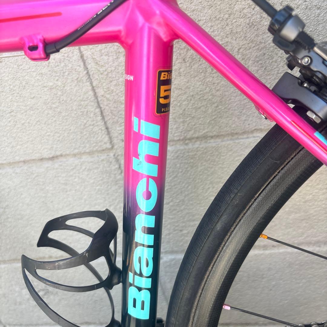 【再値下/軽量】Bianchi FENICE PRO(黒×ピンク) サイズ55