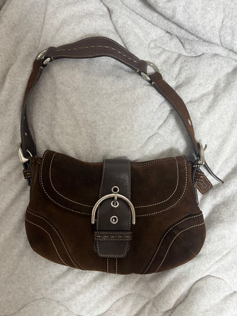 Coach bag ブラウン スエード ショルダーバッグ