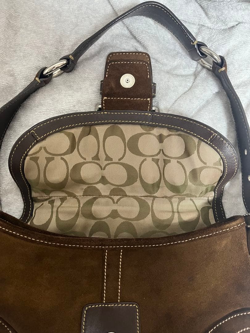 Coach bag ブラウン スエード ショルダーバッグ