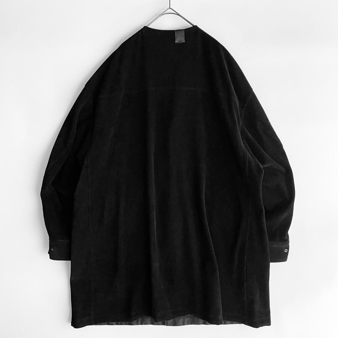 美品 N.HOOLYWOOD 38 (re) ノーカラーオーバーシャツコート 黒