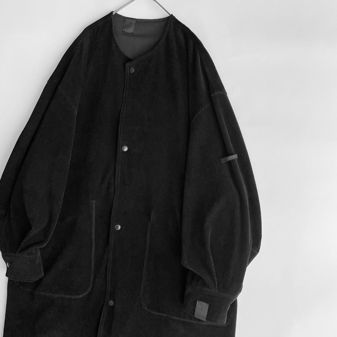 美品 N.HOOLYWOOD 38 (re) ノーカラーオーバーシャツコート 黒